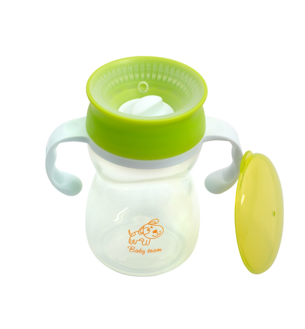 *Поильник-непроливайка Baby Team 360 с ручками 300 мл 5035