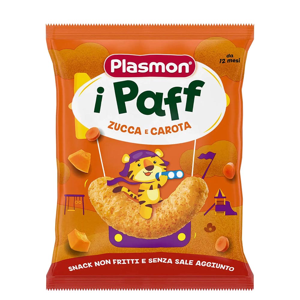 *Снеки Plasmon кукурузные с тыквой и морквью 15 г