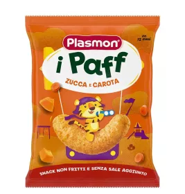 *Снеки Plasmon кукурудзяні з гарбузом і морквою 15 г