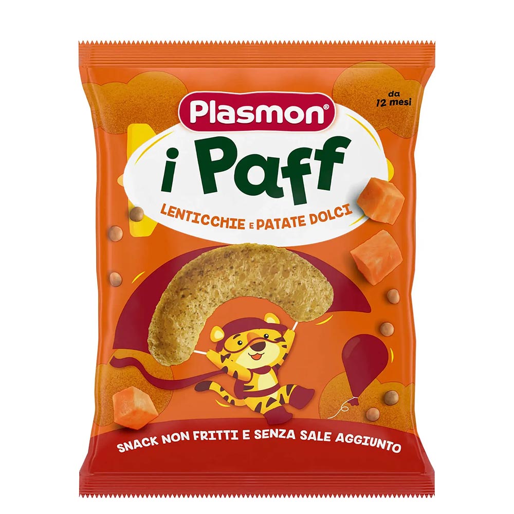 *Снеки Plasmon кукурузные с чечевицей и сладким картофелем 15 г