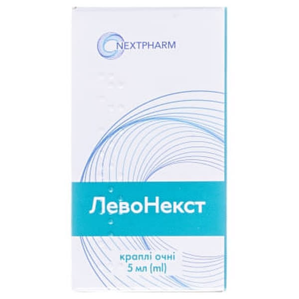 Левонекст капли глазные 5 мг/мл по 5 мл во флаконе 1 шт. Левонекст капли глазные 5 мг/мл по 5 мл во флаконе 1 шт.