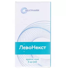 Левонекст капли глазные 5 мг/мл по 5 мл во флаконе 1 шт.