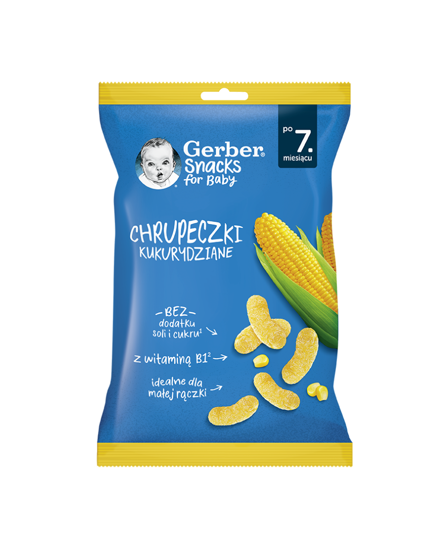 Снеки кукурузные Gerber для детей от 7 мес. 28г Снеки кукурузные Gerber для детей от 7 мес. 28г