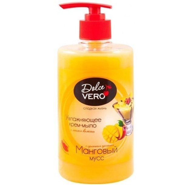 *Мило рідке Dolce Vero Манговий мус 1000 мл з доз.