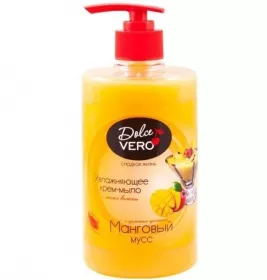 *Мило рідке Dolce Vero Манговий мус 1000 мл з доз.