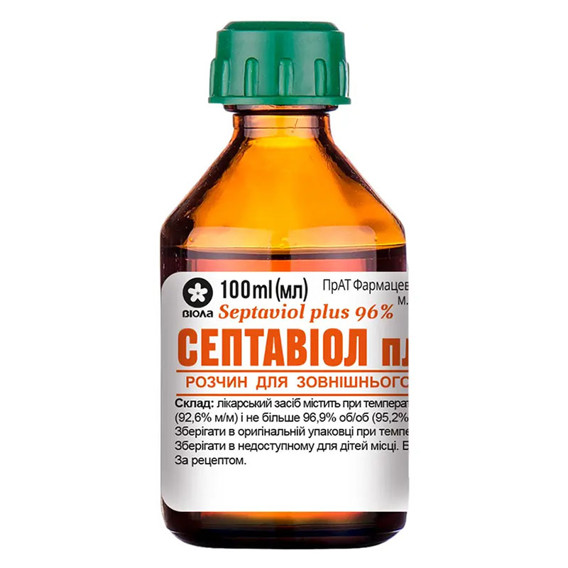 *Спирт етиловий 96% р-н д/зов. заст. флак. 100мл Віола