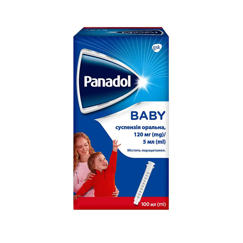 Панадол Бебі для дітей суспензія 120 мг/5 мл по 100 мл у флаконі 1 шт.