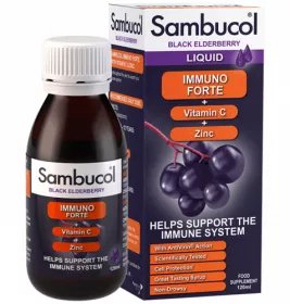 *Самбукол Імуно форте Сироп з віт. С і Цинком 120 мл