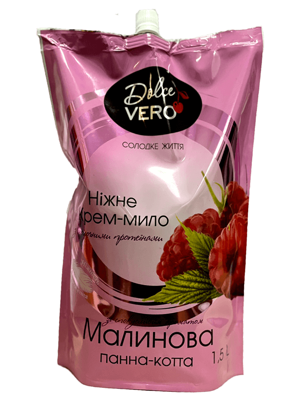 *Мило рідке Dolce Vero Малинова Панна Котта дой-пак 1500 мл
