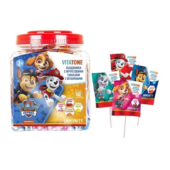 *Льодяники Вітатон Щенячий патруль мульт. №1 (100 шт. в банці)
