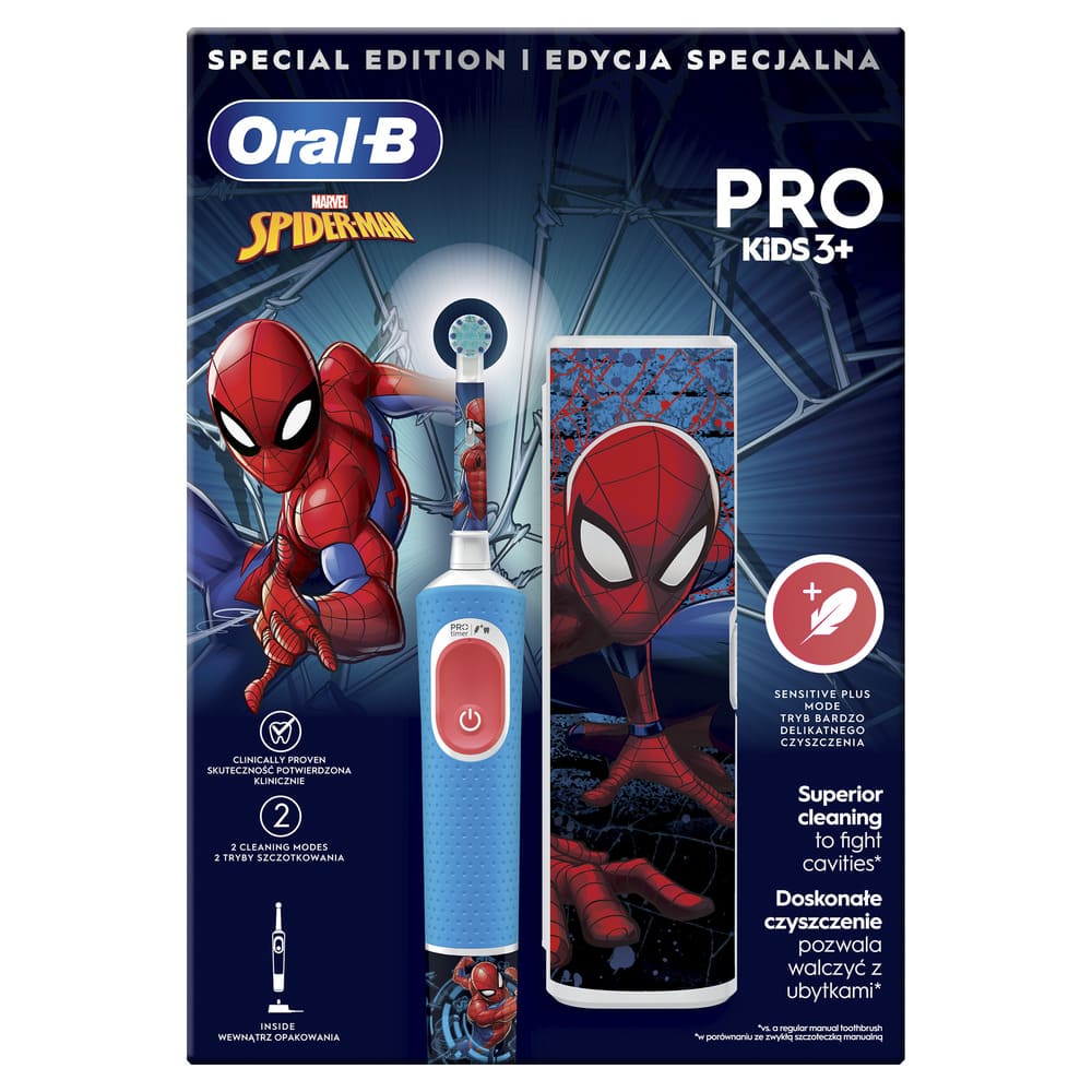 Зубная щетка ORAL-B Spiderman Pro Kids электрическая D103.413.2KX тип 3708 Зубная щетка ORAL-B Spiderman Pro Kids электрическая D103.413.2KX тип 3708