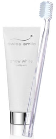 *Набір Swiss Smile 600-009 Зубна паста відбіл Snow White 75 мл + зубна щітка відбіл 1 шт