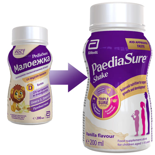 *Напій Педіашур SHAKE зі смаком ванілі (3-10р) 200мл