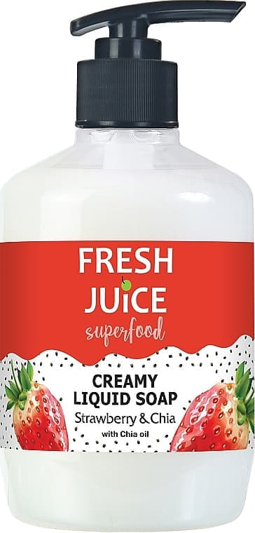 *Крем-мыло Fresh Juice жидкое Superfood Strawberry-Chia 460мл *Крем-мыло Fresh Juice жидкое Superfood Strawberry-Chia 460мл