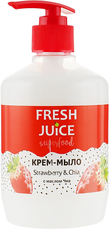 *Крем-мыло Fresh Juice жидкое Superfood Strawberry-Chia 460мл