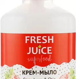 *Крем-мыло Fresh Juice жидкое Superfood Strawberry-Chia 460мл