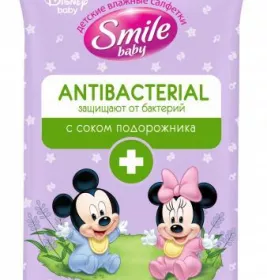 *Салфетки влажные Smile Baby Antibacterial №24