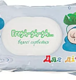 *Серветки вологі Fresh-sh-sh дитячі антибактеріальні №120