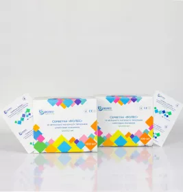 *Серветки спиртові 120 х 150 мм Волес №1