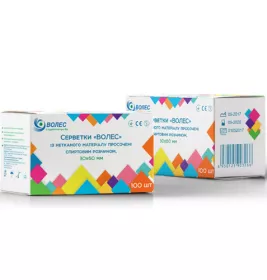 *Серветки спиртові 30 х 60 мм Волес №1