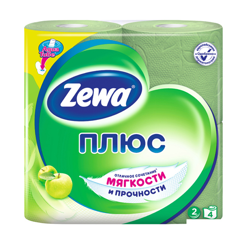 *Туалетний папір Zewa Плюс Яблуко 2-шар. №4