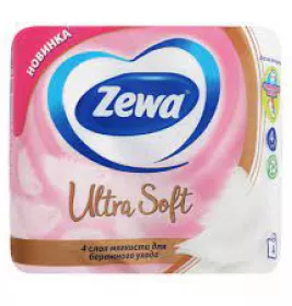 *Туалетная бумага Zewa Ultra Soft белая 4-слойн. №4