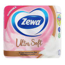 *Туалетний папір Zewa Ultra Soft білий 4-шар. №4