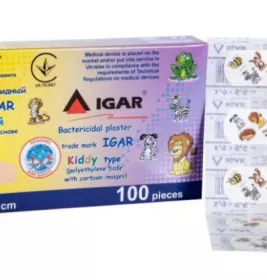 *Пластырь Igar бактерицидный 1,9 х 5,5 см детский с рисунком №100