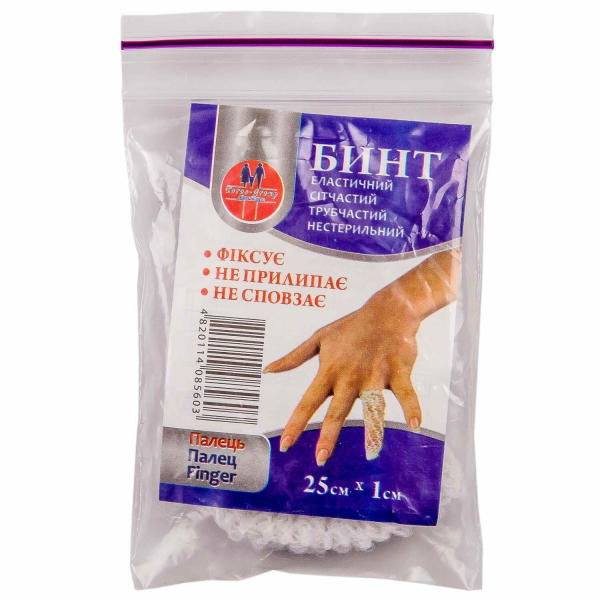 *Бинт Торос Груп еласт. сітчатий трубчатий 1 х 25 см (палець)
