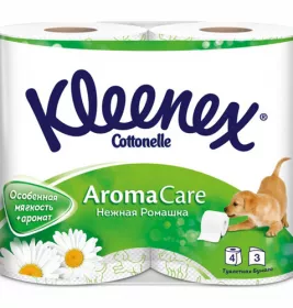 *Туалетний папір Kleenex Cottonelle Aroma Care Ромашка 3-шар. №4