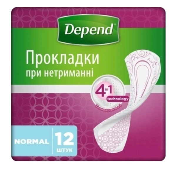 *Урологічні прокладки Depend Normal №12