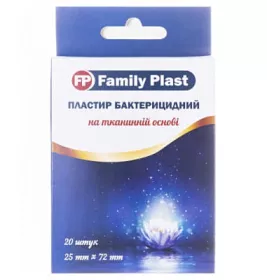 *Лейкопластырь FP Family Plast на тканевой основе 25*72 №20