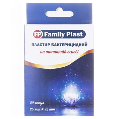 *Лейкопластир FP Family Plast на тканинній основі 25*72 №20