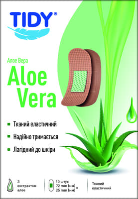 *Лейкопластир TIDY еластичний на тканинній основі Алое Вера №10