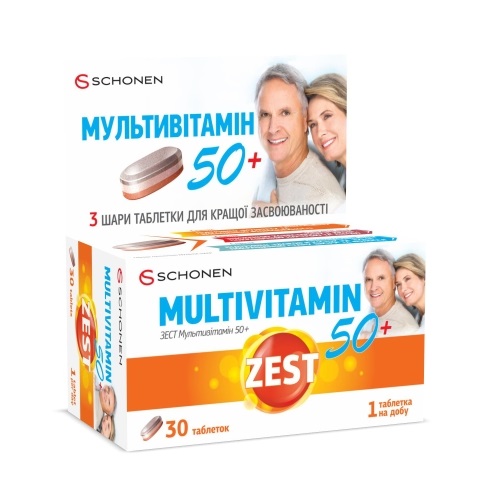 *Зест Мультивитамин 50+ табл. №30 *Зест Мультивитамин 50+ табл. №30