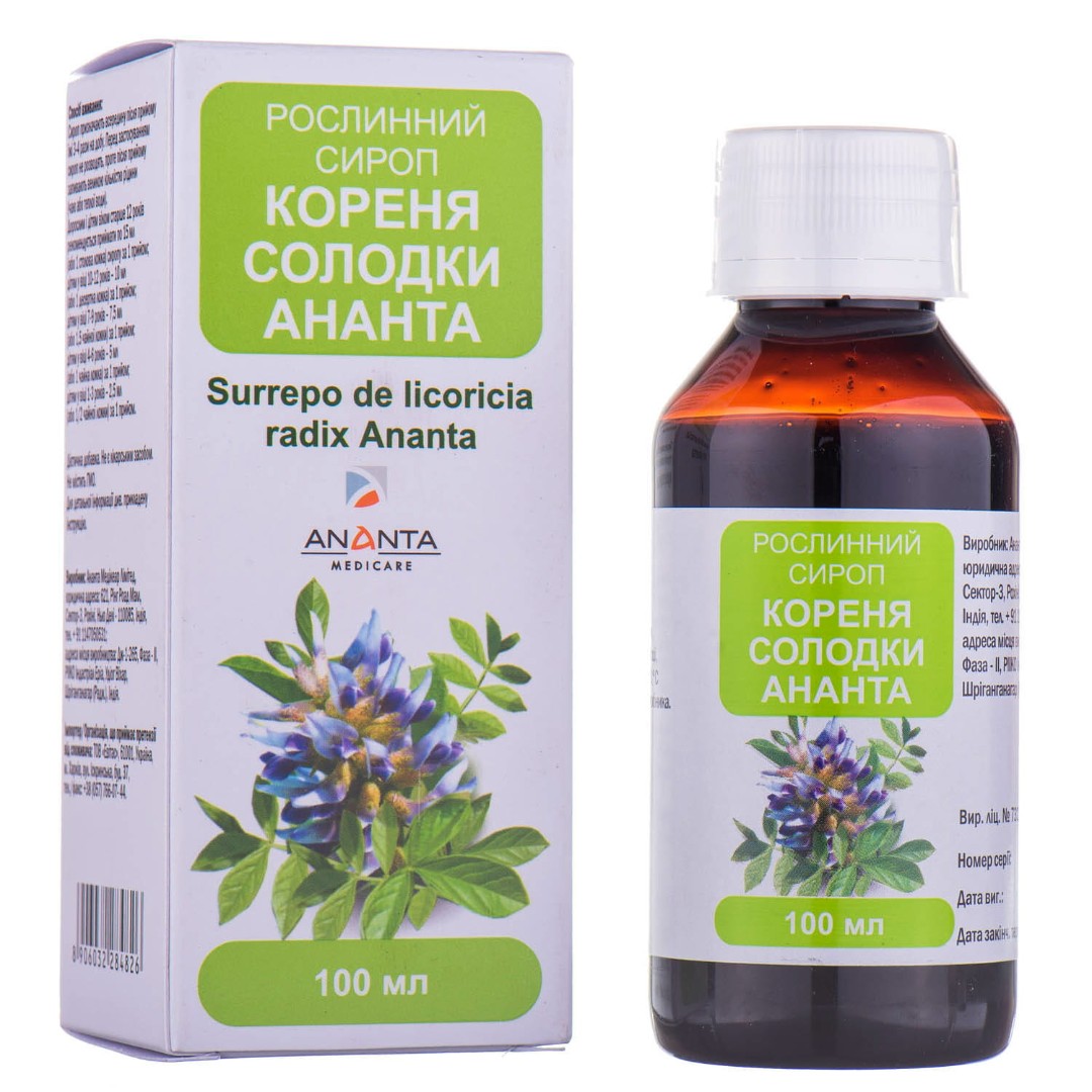 *Солодки корінь сироп Ананта пляш. 100 мл