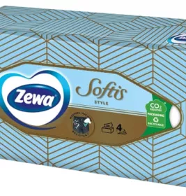 *Салфетки Zewa Softis Box 4-слойные 80 шт