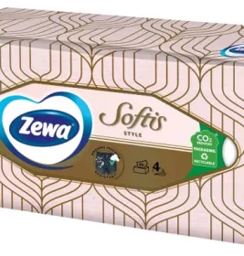 *Серветки Zewa Softis Box 4-слойні 80 шт