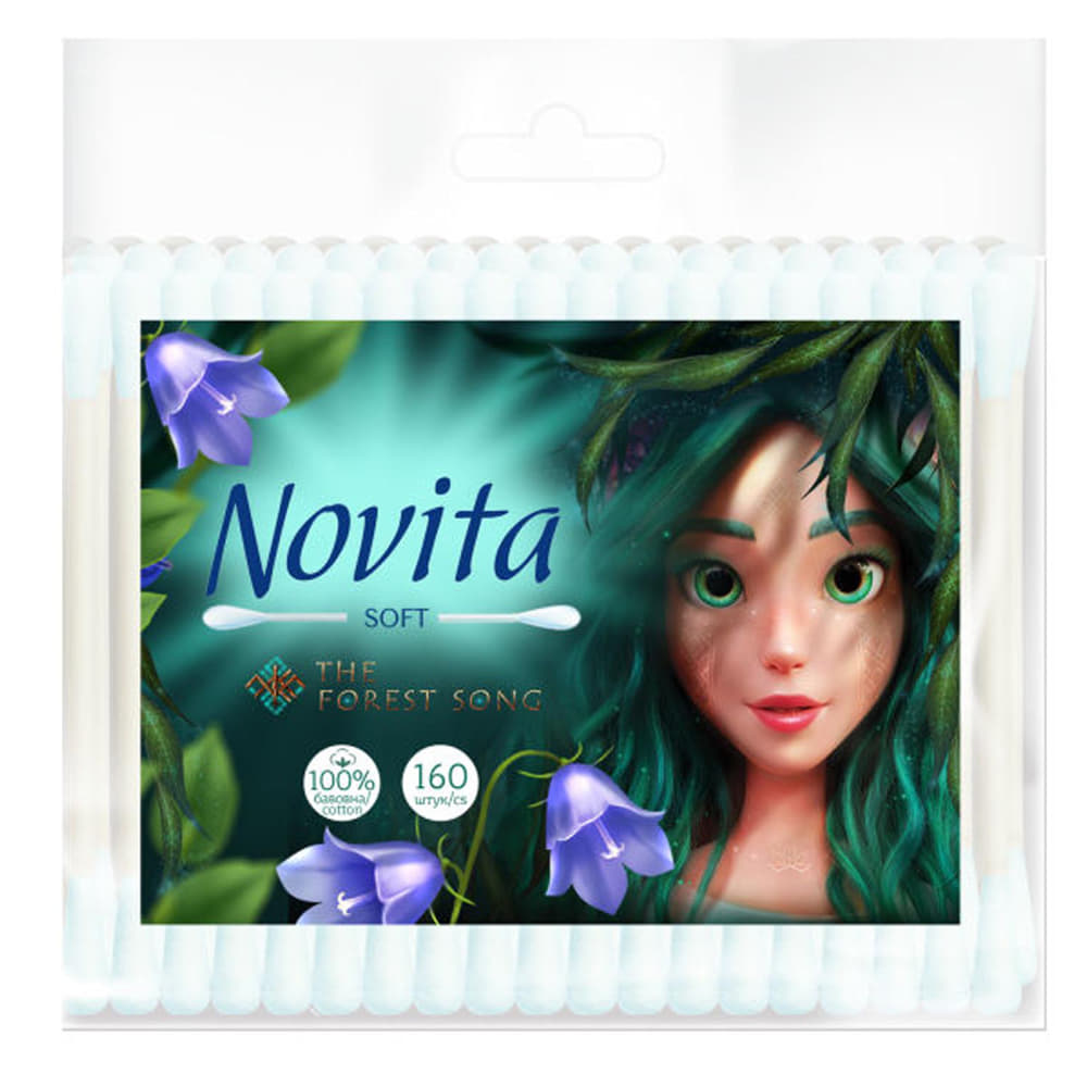 Ватные палочки Novita Soft Mavka п/э №160 Ватные палочки Novita Soft Mavka п/э №160