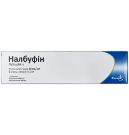 Налбуфін розчин для ін'єкцій 10 мг/мл у шприцах по 1 мл 1 шт.