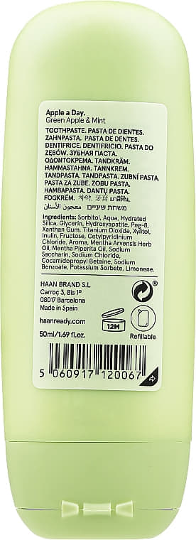 Зубна паста HAAN з пребіотиками Яблуко та м'ята