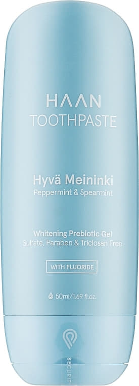 Зубна паста HAAN з пребіотиками Перцева та кучерява м'ята з фторидом