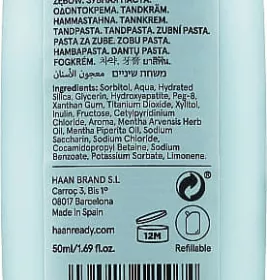 Зубна паста HAAN з пребіотиками Евкаліпт і м'ята з фторидом