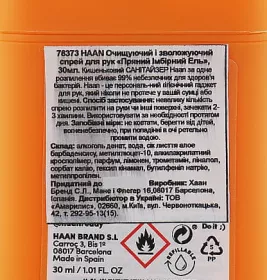 Санітайзер HAAN для рук Пряний імбирний Ель 30 мл
