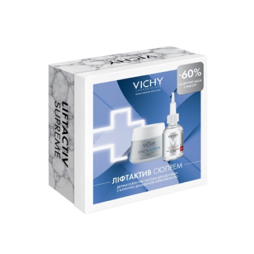 *Набір Vichy Ліфтактив Сюпрем (Засіб тривалої дії 50 мл + Епідермік філер антивік. сиров. 30 мл)