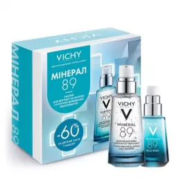 *Набір Vichy Мінерал 89 (Гель-бустер 50 мл + гель для зволоження шкіри навк. очей 15 мл)