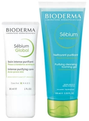 *Набір Bioderma Себиом Глобал 30мл+ Себиом очищающий гель 100мл