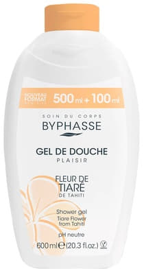 Гель Byphasse для душу задоволення з квітами тіаре 600 мл