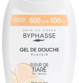 Гель Byphasse для душу задоволення з квітами тіаре 600 мл