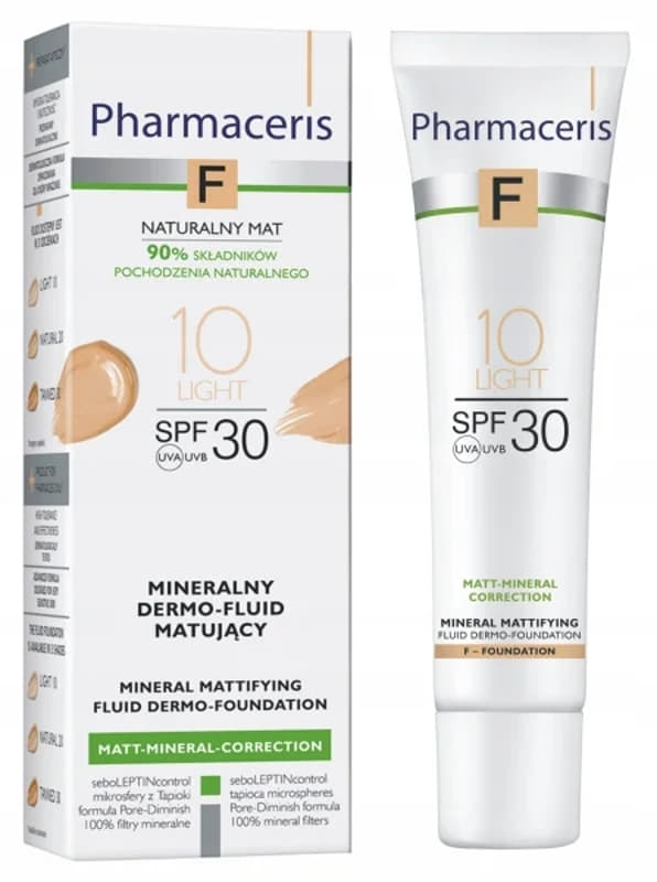 *Флюїд Pharmaceris F Мінеральний Матуючий Світлий 10 SPF30 30мл